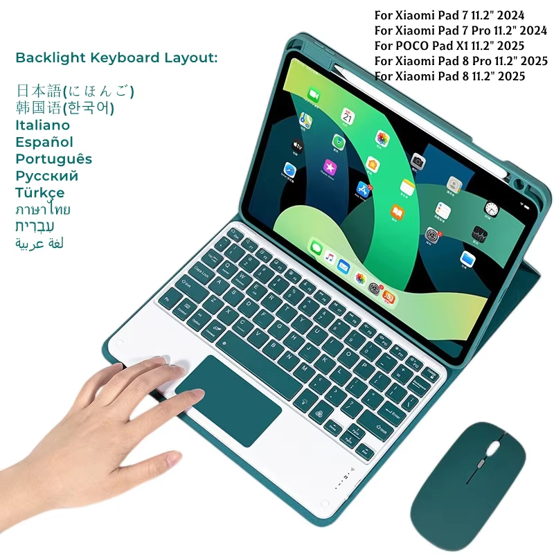 Gaming Keyboard And Mouse Wireless - حافظة لوحة مفاتيح بإضاءة خلفية وماوس