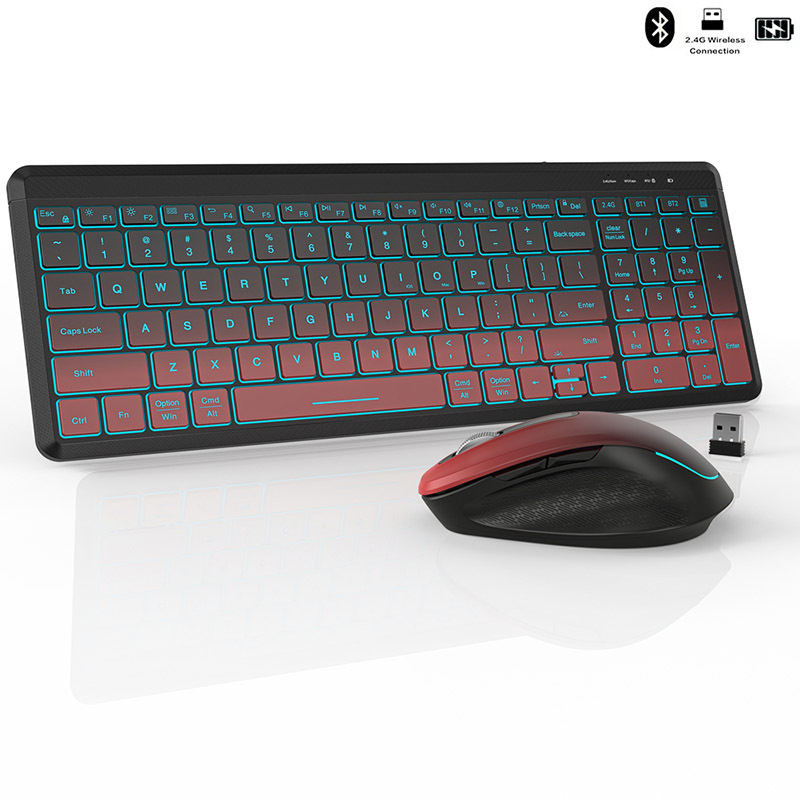 Gaming Keyboard And Mouse For Xbox - لوحة مفاتيح لاسلكية صامتة بألوان خلفية