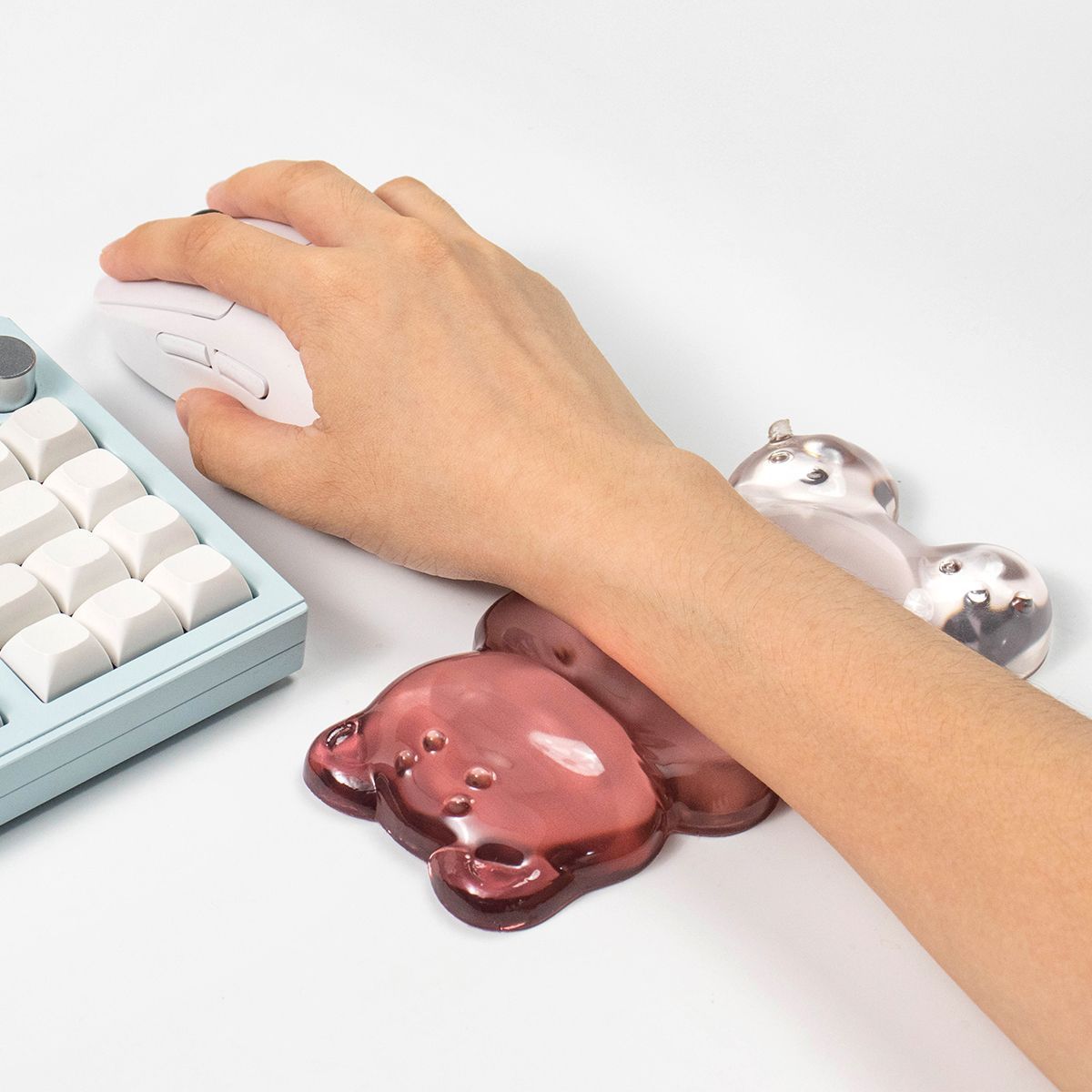 Gaming Keyboard No Number Pad - مسند معصم على شكل دب لطيف،