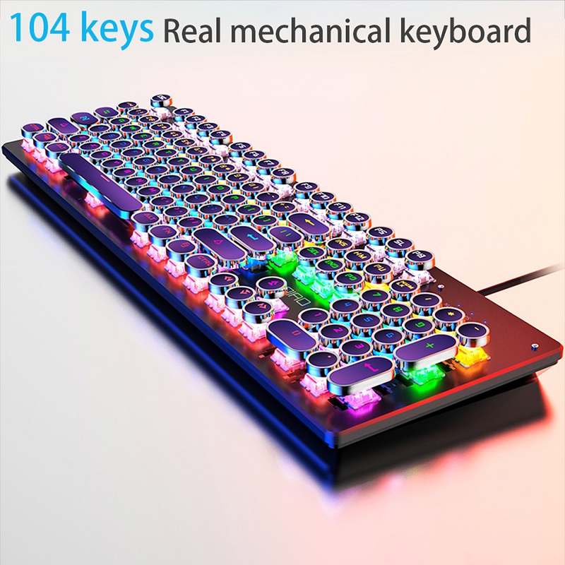 Gaming Keyboard And Mouse For Xbox - لوحة مفاتيح ميكانيكية ريترو بانك أزرق