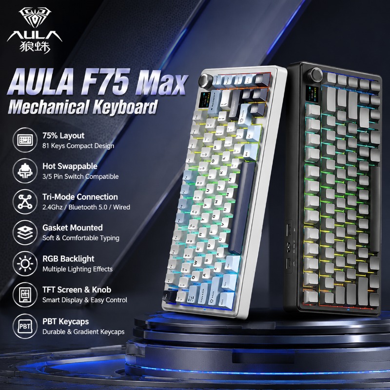 Gaming Keyboard Nearby - لوحة مفاتيح ميكانيكية AULA F75 Max