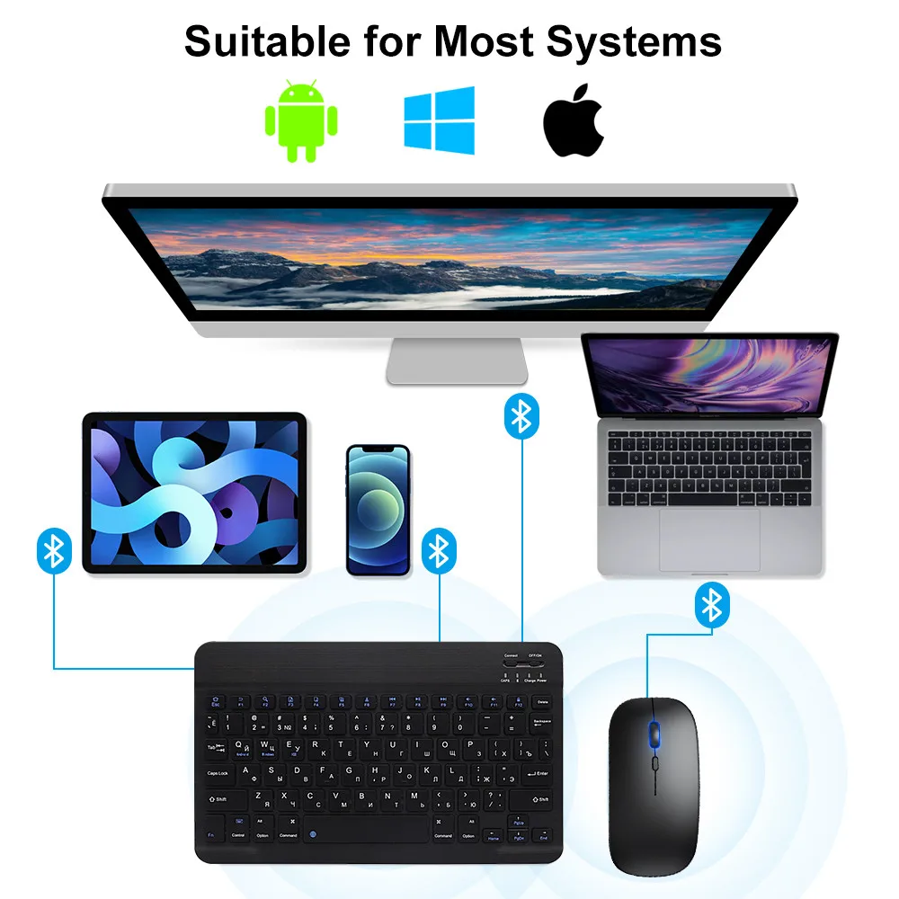 ماوس لوحة مفاتيح لاسلكي بلوتوث - مراجعة Gaming Keyboard And Mouse Wireless وسعره