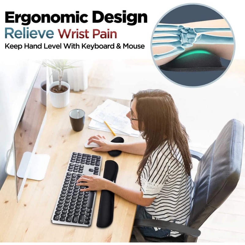 مسند معصم مريح للوحة المفاتيح  - مراجعة Gaming Keyboard And Mouse Set وسعره