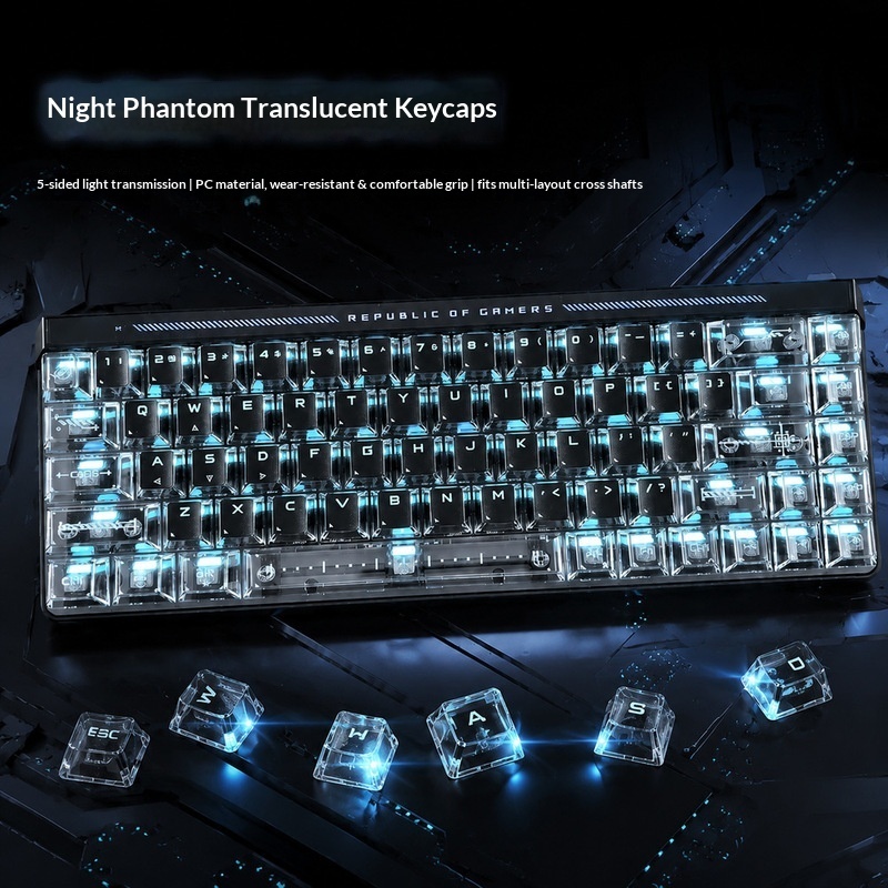 أغطية مفاتيح شفافة بإضاءة خلفي - مراجعة Keyboard Gaming Black وسعره