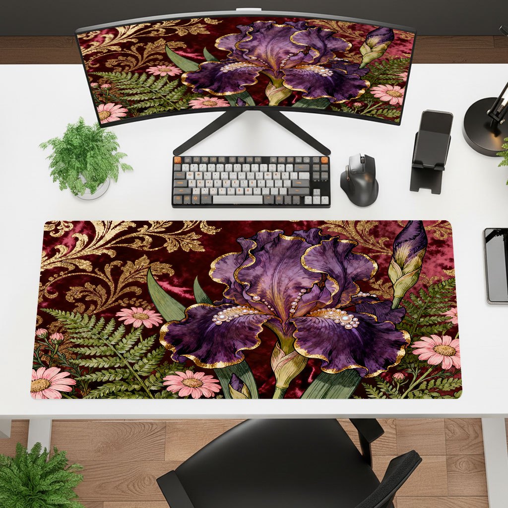 لوحة ماوس بنفسجية بنقوش زهور م - مراجعة Gaming Keyboard Brand وسعره