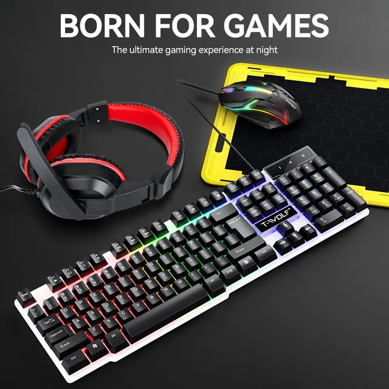 مجموعة لوحة مفاتيح وفأرة USB ج - مراجعة Gaming Keyboard And Mouse Set وسعره