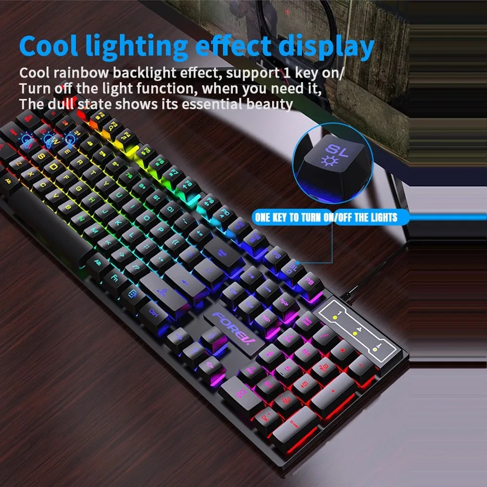 لوحة مفاتيح ميكانيكية بإضاءة خ - مراجعة Gaming Keyboard And Mouse For Xbox وسعره