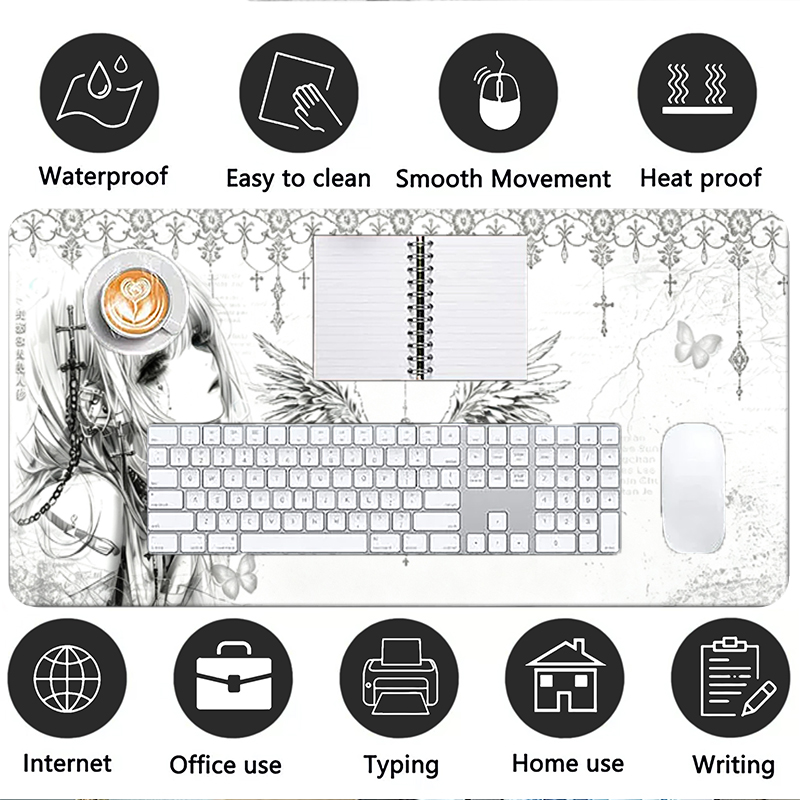 لوحة ماوس جلدية سوداء وبيضاء ب - مراجعة Gaming Keyboard And Mouse وسعره