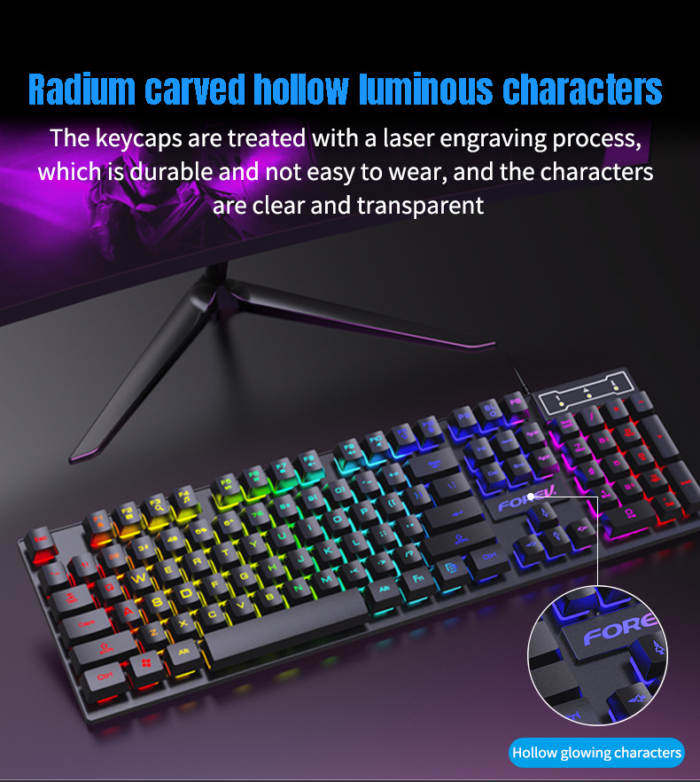 لوحة مفاتيح ميكانيكية بإضاءة خ - مراجعة Gaming Keyboard And Mouse For Xbox وسعره